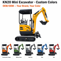 Mini Excavadora Usada de 1.5 a 2 Toneladas, Mini Excavadora de Orugas para Uso Doméstico de 1.5 Toneladas con Pulgar Hidráulico