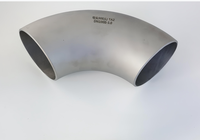 Pipa Knalpot Titanium Alloy Gr5 TC4 Standar ASTM B363, Kekuatan Tinggi, Poles Cermin, Seamless Bend Pipe, Profesional untuk Trek