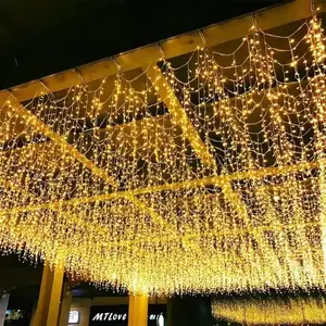 Indoor Outdoor Home Christmas Decorations Fairy Lamp Led Curtain Fairy Light Outdoor Led Icicle String Lights