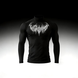 Haut de compression à col montant pour hommes, idéal pour le BJJ, le MMA, le <span class=keywords><strong>surf</strong></span>, la gym, les activités sportives et l'entraînement en arts martiaux - Product Image 1