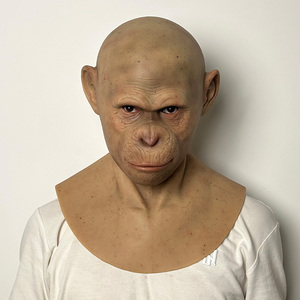 Masques de tête d'animal singe en silicone réaliste pour fêtes, couvre-tête complet pour Cosplayer, accessoire de <span class=keywords><strong>film</strong></span>, de télévision et d'acteur - Product Image 6