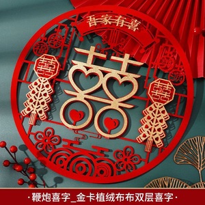Gardenia Snake Year Fu Character Door Stickers Circular Hot Stamped Velvet 3D Chinese New Year <b>Spring</b> Festival <b>Decoration</b> - Product Image 4