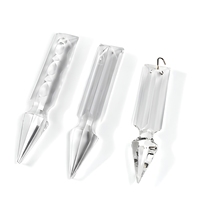 Pendentif en cristal long en forme de boule, prisme baroque en verre K9, goutte de lustre suspendue, gravé DIY pour lampe, décoration de mariage et de maison
