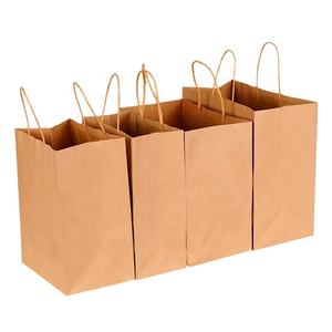 Sacs en papier enduits de Chine en gros, vente chaude, avec MOQ de 300 pièces, impression personnalisée pour la promotion en supermarché, qualité alimentaire, jetables - Product Image 1