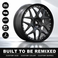 Jantes forgées Dark Ten Spoke Silver Lip 2 pièces 18 19 20 21 pouces 5x112 5x114.3 5x120 BMW X5