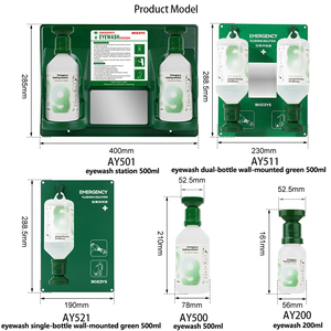 Station de lavage oculaire portable, solution saline stérile pour rinçage oculaire d'urgence en extérieur - Product Image 2