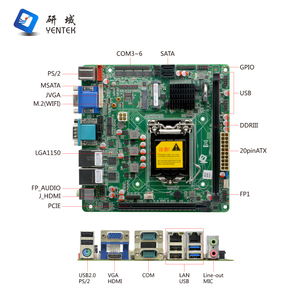 เมนบอร์ดอุตสาหกรรม Mini ITX 6 พอร์ต Serial 2 LAN VGA HD 4K DDR3 DIMM M.2 WIFI ช่องเดียว 8GB เมนบอร์ดขนาดเล็ก - Product Image 3