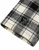 Chemise à carreaux personnalisée pour homme, chemise à carreaux ornée de strass, chemise décontractée surdimensionnée de style streetwear, chemise boutonnée, polo