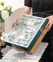 Service de Table en Céramique Style Ins Créatif – Bols, Cuillères et Assiettes en Porcelaine – Coffret Cadeau – Bols et Assiettes à Salade en Céramique Motif Fleur Vert Éclatant