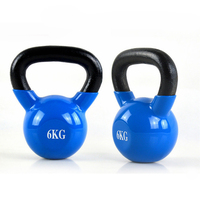 Kettlebell en fonte noire revêtue, logo personnalisé, prix d'usine, 1 pièce