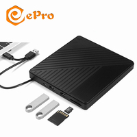 epro 2026 EDD17 External DVD Drive High Speed Transfer USB 3 0 Type-c Slim CD DVD-RW Burner Writer Optical DVD Player