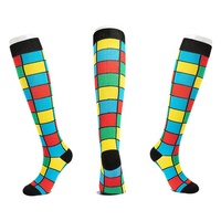 Logo personnalisé requin nouveau modèle dessin animé Animal Dot Compression chaussettes 20-30 Mmhg pour hommes séchage rapide