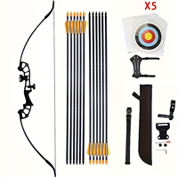 Arc de chasse long Piaoyu DIY démontable avec poignée en alliage pour entraînement de tir en extérieur - Main droite - Poids de tirage 40 lbs