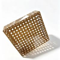 Großhandel Quadratischer Acryl-Rattan Serviettenhalter mit Ablage für Zuhause, Restaurant, Hotel, Esstisch-Dekoration, OEM Verfügbar