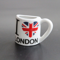 Logotipo personalizado impreso Londres Chipre Italia recuerdo turístico Mapa de porcelana imanes de nevera