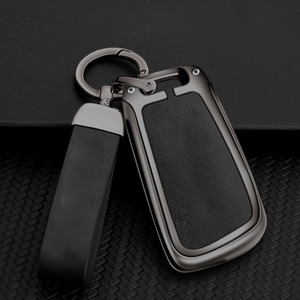 Étui de protection pour <span class=keywords><strong>clé</strong></span> de voiture en alliage de zinc et cuir avec logo pour <span class=keywords><strong>Audi</strong></span> A1 <span class=keywords><strong>A3</strong></span> A4 A5 A6 A7 Q3 Q5 Q7 B6 B7 B8 <span class=keywords><strong>8P</strong></span> 8V 8L C5 C6 TT RS – Accessoires intelligents - Product Image 1