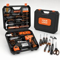 Ensemble d'outils électriques compact de 139 pièces en acier au chrome-vanadium, perceuse sans fil, tournevis, outils à main, embouts de tournevis Phillips