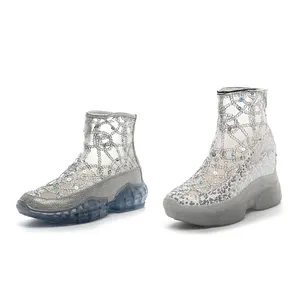 Nouvelle arrivée usine vente en gros <span class=keywords><strong>pas</strong></span> <span class=keywords><strong>cher</strong></span> femmes cheville épais chaussures décontractées <span class=keywords><strong>femme</strong></span> plate-forme bottes femmes - Product Image 6