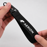 Cordon porte-clés promotionnel en nylon avec impression 3D sur soie, logo personnalisé, sangle tissée, porte-clés de poignet pour avion