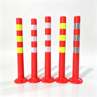 Poteau de signalisation flexible en PU, haute résistance, réfléchissant, pour la séparation des voies routières et des parkings