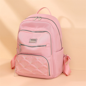 Camping Baby Plain Cheap Polyester Promotional Simple <strong>Brown</strong> Plaid Shoulder <strong>Backpack</strong> - Product Image 2