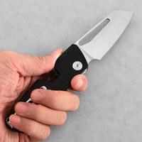 Couteau de poche pliant portable à verrouillage d'axe, lame Wharncliffe, manche en aluminium, pour usage quotidien, survie en extérieur, outil EDC
