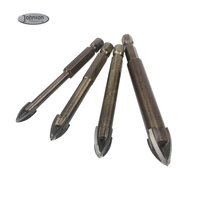 Foret hexagonal à tige transversale en carbure de tungstène pour percer le mur de carreaux de verre