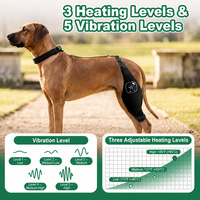 Support chauffant professionnel pour genou de chien avec massage vibrant, enveloppement pour pattes d'animaux, soin des articulations canines pour arthrite de la hanche et entorse des ligaments