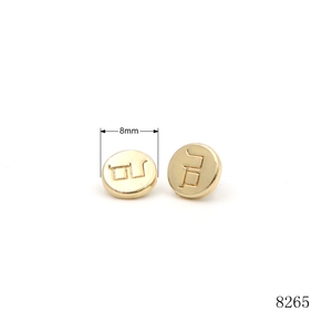 Rivet à double capuchon en métal 8 mm, <span class=keywords><strong>mini</strong></span> rivet à double face avec logo, rivet personnalisé pour cuir, jeans, casquette, clous, accessoires pour sacs - Product Image 2