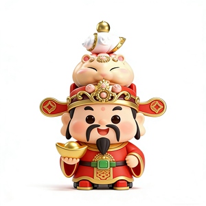 Fufutietie Wisdom Root Art, Caja Sorpresa de Resina Artesanal, Figuras Coleccionables, Adornos de Bendición Espiritual con Imán, 6 Regulares, 4 Ocultos - Product Image 1