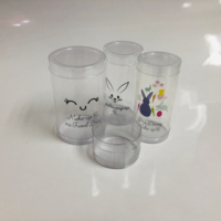 Boîte cylindrique transparente en plastique rigide, boîte à gâteau transparente, boîte cadeau jetable pour gâteau