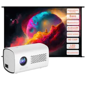 2024 New T100 Smart Projector Portable Android 9 System 1+16G WiFi 6 LED Video Full HD 1080P Mini Home Theater 4K Projector