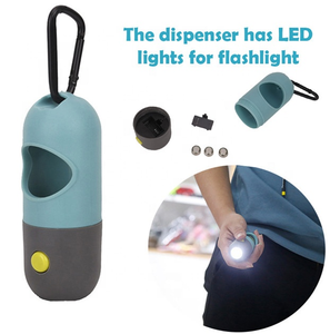 Dispensador de Bolsas para Excrementos de Perro con Forma de Pastilla y Linterna LED, Soporte para Bolsas de Caca de Mascotas con Batería de Botón, el Más Vendido - Product Image 4