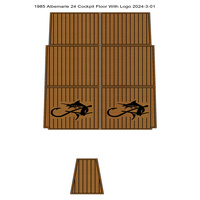 Tapis de pont en mousse EVA imitation teck pour bateau 1985 Albemarle 24 Cockpit Pad, style SeaDek MarineMat Gatorstep, auto-adhésif