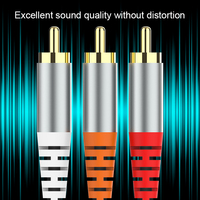 Câble audio-vidéo 3 RCA adapté pour amplificateur, égaliseur, limiteur, filtre passe-bas, décodeur numérique, microphone et caméra vidéo