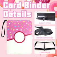 Classeur personnalisé, reliure à 4 pochettes avec fermeture éclair, en cuir PU, 50 feuilles, classeur pour cartes à collectionner