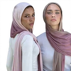 Voile musulman long en jersey léger, dégradé double face, respirant, protection solaire, nouvelle collection été, haute qualité, pour le marché international - Product Image 1