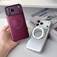 Coque personnalisable aux nouvelles couleurs pour iPhone 18 17 Pro Max avec béquille rotative à 360°, en acrylique dépoli, antichoc et antidérapante, style Ins