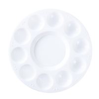 BECOL Palette ronde en plastique à 10 puits, très vendue, facile à nettoyer, anti-taches, blanche, épaissie, pour peinture acrylique, huile et aquarelle