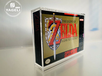 Boîte de jeu vidéo en acrylique écologique de 3 mm d'épaisseur, sur mesure, Super Nintendoed SNE SN64, boîte de présentation en plexiglas