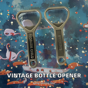 Ouvre-bouteille en alliage de zinc métallique avec logo personnalisé de style vintage, prix d'usine, ouvre-bouteilles personnalisés pour les bars à bière - Product Image 2