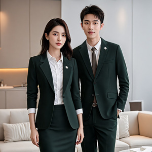 Business Suits Men's Formal Wear Polyester Worsted <b>Work</b> Uniform Autumn Style - Product Image 1