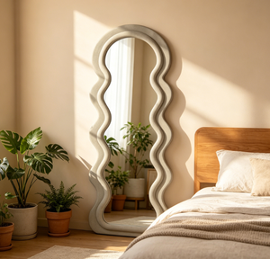 Tendencia 2025 – ¿Qué es lo que hace especial este espejo de cuerpo entero de lujo estilo Art Deco? Marco de Terciopelo Hecho a Mano, Ecológico e Irrompible para Pared - Product Image 6