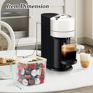 <b>Small</b> Plastic Food <b>Storage</b> Organizer Bins Coffee Pod Holder Lid with Kitchen Cabinet Organization Pantry Kitchen Cabinet - Product Image 4