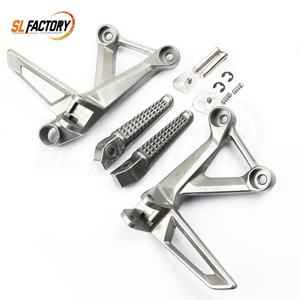 Support de repose-pieds avant gauche/droit en aluminium argenté durable et remplaçable pour moto <span class=keywords><strong>CB500F</strong></span> 16-23 CBR500R 16-23 - Product Image 5