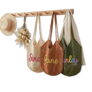 Bolso <span class=keywords><strong>de</strong></span> Playa <span class=keywords><strong>de</strong></span> Ganchillo Personalizado con Nombre, Bolsos <span class=keywords><strong>de</strong></span> Regalo Tejidos a Medida, Recuerdos Hechos a Mano <span class=keywords><strong>para</strong></span> Bodas y Fiestas, Bolso <span class=keywords><strong>de</strong></span> Viaje <span class=keywords><strong>para</strong></span> Mujer - Product Image 1