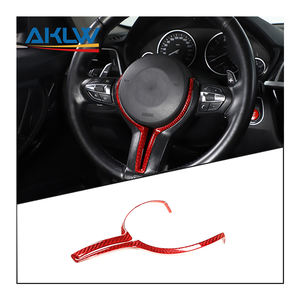 Pour <span class=keywords><strong>BMW</strong></span> M-Sport Sports Version véritable Fiber <span class=keywords><strong>de</strong></span> carbone voiture intérieur accessoires Console centrale volant autocollants décoratifs - Product Image 1