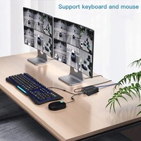 300M KVM HDMI Extender melalui Ethernet, dengan dukungan loop out IR TX RX Cascade koneksi penerima pemancar