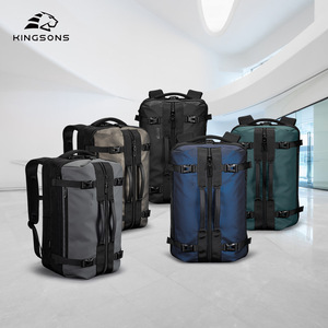 Hiking <b>Backpack</b> 20 Inches Adjustable Straps Outdoor Sports Travel Bag Lightweight Durable Multi Layer Storage Gray <b>Black</b> Blue - Product Image 2