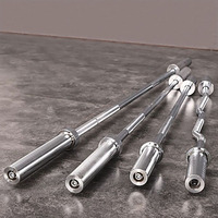 Gym Fitness Curl 2.2m Barre d'haltères en acier chromé 20kg 47IN/4FT/5FT/6FT/7FT pour l'entraînement d'haltérophilie à domicile